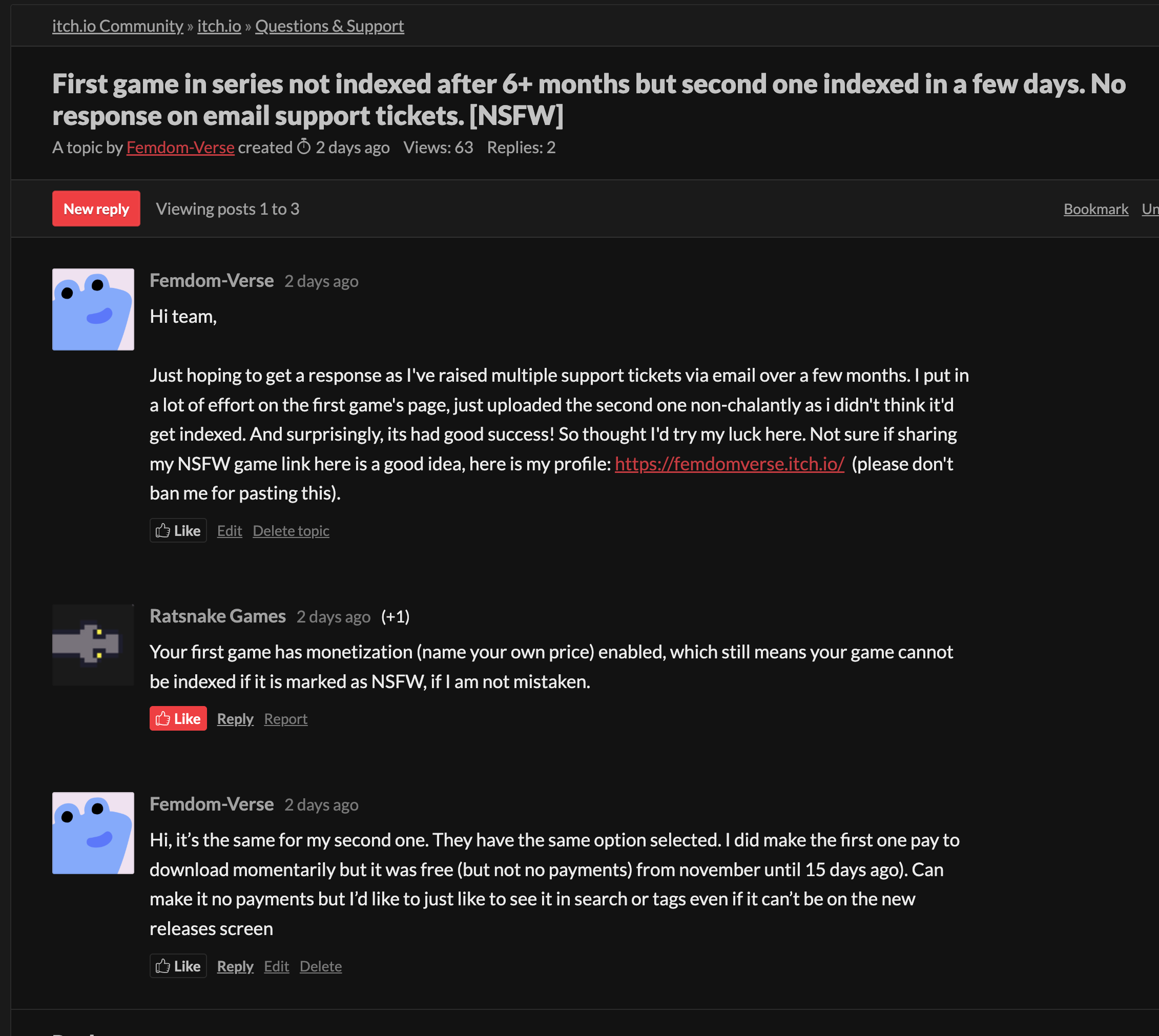 Itch screenshot 2